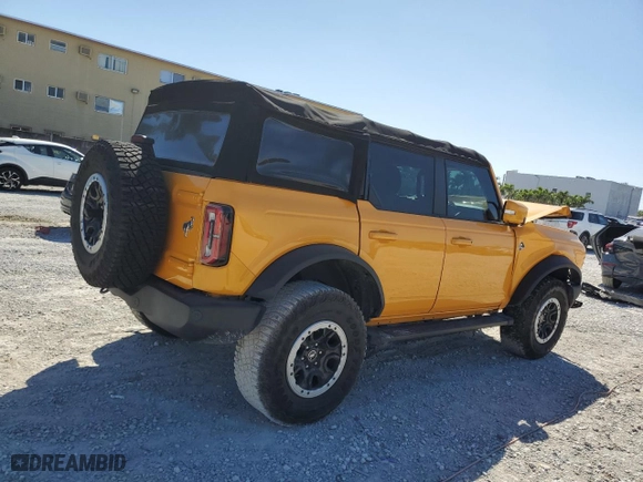 2021 Ford Bronco with VIN 1FMDE5DH6MLB02239, listed as a Copart auction lot 48222635 with 36,310 mi miles and Non Repairable. Bid and sale history available at carsss.com. Image 3.