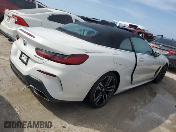 2019 BMW 8 Series M850i xDrive with VIN WBAFY4C53KBX29650, listed as a Copart auction lot 74467184 with Not provided miles and Salvage title. Bid and sale history available at DreamBid. Image 3.