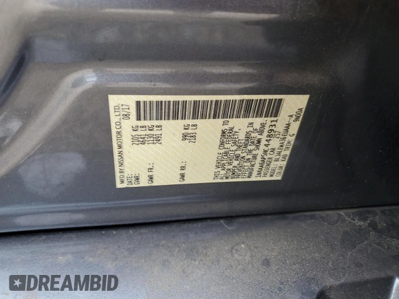 2017 Nissan Maxima S with VIN 1N4AA6AP5HC448931, listed as a Copart auction lot 56477255 with 74,224 mi miles and Clean title. Bid and sale history available at DreamBid. Image 12.