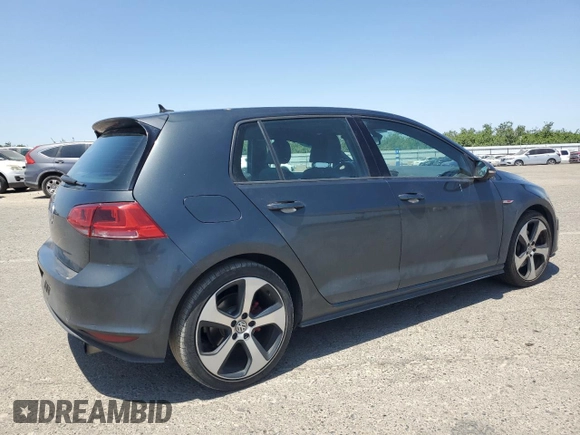 2015 Volkswagen GTI Autobahn z VIN 3VW4T7AU4FM100785, wystawiony jako Copart lot #59583725 z przebiegiem 57 124 mil mil oraz Szkoda całkowita • Salvage title. Historia ofert i sprzedaży dostępna na DreamBid. Obrazek 3.