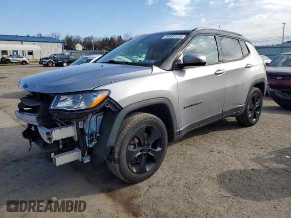 2019 Jeep Compass Latitude with VIN 3C4NJDBB4KT689572, listed as a Copart auction lot 49583125 with 78,043 mi miles and Salvage Title. Bid and sale history available at DreamBid. Image 1.