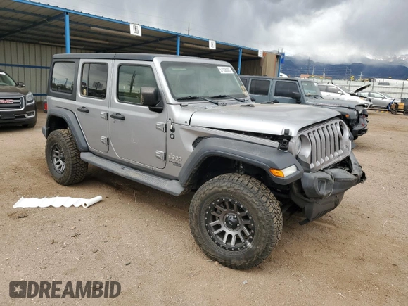 2018 Jeep Wrangler Unlimited Sport S с VIN 1C4HJXDG7JW138049, выставлен на аукционе Copart как лот 57168065 с пробегом 53 267 миль миль и Списание • Salvage title. История ставок и продаж доступна на DreamBid. Изображение 4.