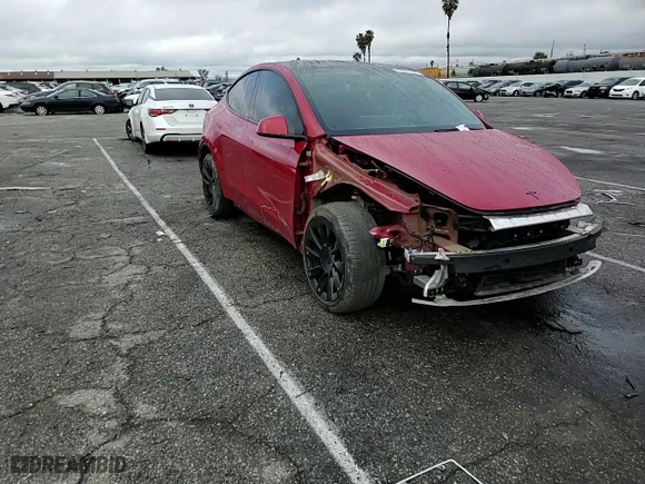 2022 Tesla Model Y Long Range with VIN 7SAYGAEE6NF348163, listed as a Copart auction lot 43961245 with 46,706 mi miles and Salvage Title. Bid and sale history available at carsss.com. Image 11.