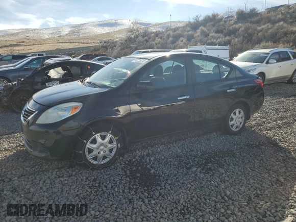 2012 Nissan Versa S with VIN 3N1CN7AP5CL865723, listed as a Copart auction lot 45735015 with 79,892 mi miles and Salvage Title. Bid and sale history available at carsss.com. Image 1.
