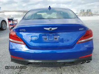 2020 Genesis G70 2.0T Sport with VIN KMTG24LA1LU063322, listed as a Copart auction lot 78487314 with 14,284 mi miles and Salvage Title. Bid and sale history available at carsss.com. Image 6.