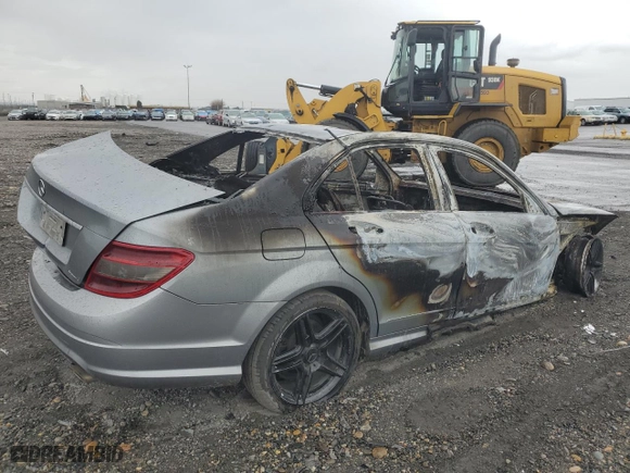 2009 Mercedes-Benz C-Class 3.0L Sport with VIN WDDGF54X49F260712, listed as a Copart auction lot 48760925 with 0 mi miles and Salvage Title. Bid and sale history available at carsss.com. Image 3.
