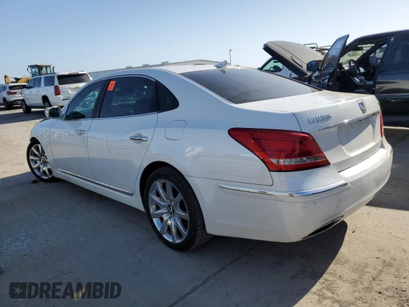 2013 Hyundai Equus Signature with VIN KMHGH4JH0DU064262, listed as a Copart auction lot 54156865 with 89,243 mi miles and Salvage Title. Bid and sale history available at DreamBid. Image 2.