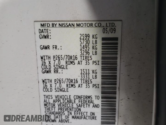 2009 Nissan Frontier SE z VIN 1N6AD07U79C422129, wystawiony jako Copart lot #49303975 z przebiegiem Nie podano mil oraz Szkoda całkowita • Salvage title. Historia ofert i sprzedaży dostępna na DreamBid. Obrazek 14.
