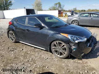 2016 Hyundai Veloster Turbo with VIN KMHTC6AE7GU249962, listed as a Copart auction lot 52281215 with 92,878 mi miles and Salvage Title. Bid and sale history available at carsss.com. Image 4.