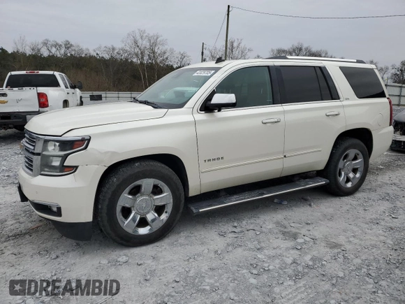 2015 Chevrolet Tahoe LTZ z VIN 1GNSKCKC2FR126674, wystawiony jako Copart lot #42029705 z przebiegiem 187 661 mil mil oraz Nie do naprawy • Non repairable. Historia ofert i sprzedaży dostępna na DreamBid. Obrazek 1.