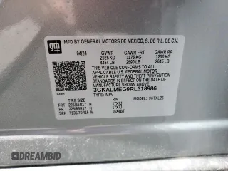 2024 GMC Terrain SLE z VIN 3GKALMEG9RL318986, wystawiony jako Copart lot #57306185 z przebiegiem 24 694 mil mil oraz Szkoda całkowita • Salvage title. Historia ofert i sprzedaży dostępna na DreamBid. Obrazek 12.