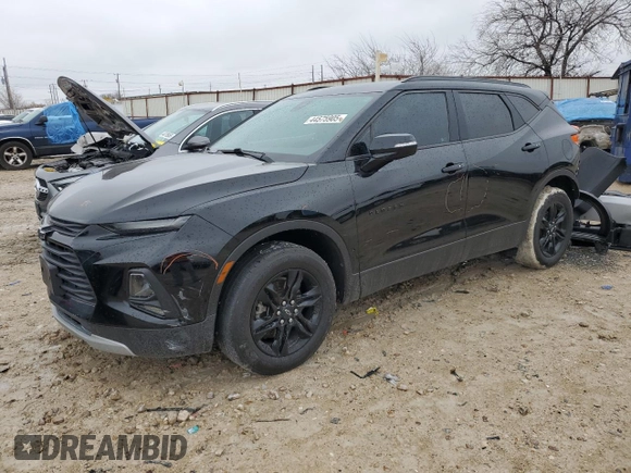 2021 Chevrolet Blazer LT with VIN 3GNKBCRS2MS537032, listed as a Copart auction lot 44575905 with 73,873 mi miles and Salvage title. Bid and sale history available at DreamBid. Image 1.
