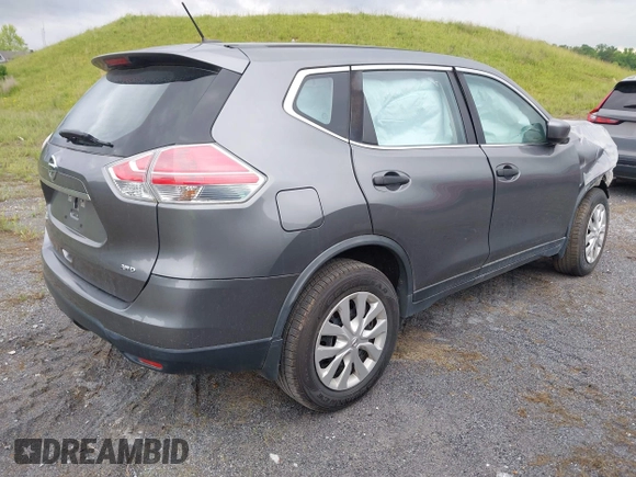2016 Nissan Rogue S with VIN JN8AT2MV6GW131099, listed as a IAAI auction lot 41185415 with 107,302 mi miles. Bid and sale history available at carsss.com. Image 4.