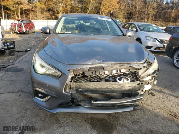 2018 Infiniti Q50 2.0t PURE with VIN JN1CV7APXJM240740, listed as a Copart auction lot 84815744 with 125,348 mi miles and Salvage Title. Bid and sale history available at carsss.com. Image 5.