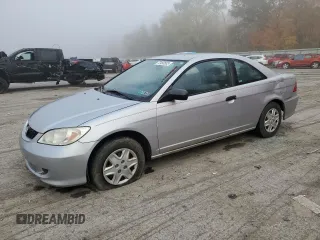 2005 Honda Civic Cpe VP with VIN 1HGEM22195L061608, listed as a Copart auction lot 49871944 with 165,986 mi miles and Salvage Title. Bid and sale history available at carsss.com. Image 1.