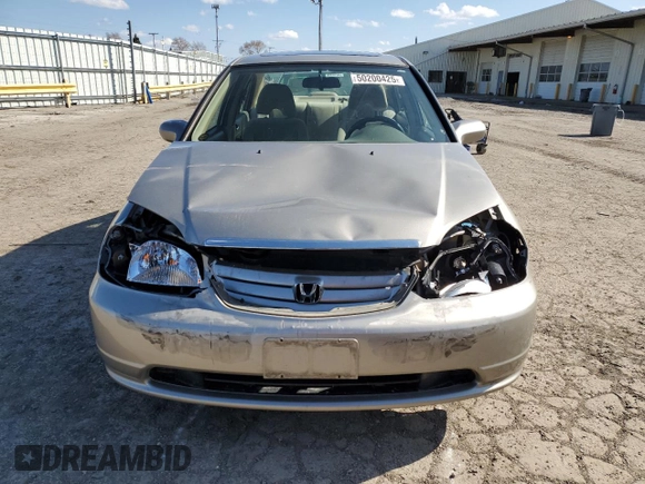 2003 Honda Civic EX with VIN 2HGES25783H618685, listed as a Copart auction lot 50200425 with 157,582 mi miles and Salvage Title. Bid and sale history available at DreamBid. Image 5.