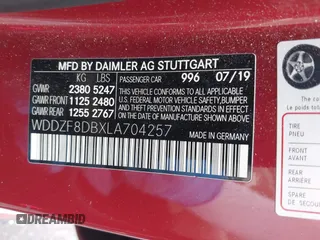 2020 Mercedes-Benz E 350 z VIN WDDZF8DBXLA704257, wystawiony jako IAAI lot #41248454 z przebiegiem 67 143 mil mil oraz . Historia ofert i sprzedaży dostępna na DreamBid. Obrazek 9.