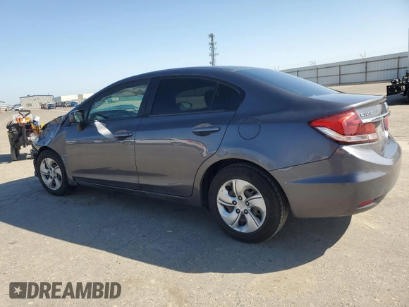 2015 Honda Civic Sedan LX with VIN 19XFB2F55FE262213, listed as a Copart auction lot 52417925 with 154,763 mi miles and Salvage Title. Bid and sale history available at carsss.com. Image 2.