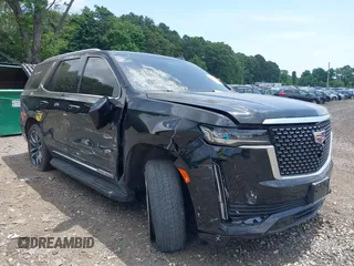 2023 Cadillac Escalade 4WD Premium Luxury with VIN 1GYS4CKL8PR456737, listed as a IAAI auction lot 42422723 with 22,658 mi miles and . Bid and sale history available at DreamBid. Image 6.