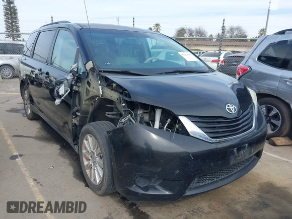 2012 Toyota Sienna LE with VIN 5TDJK3DC0CS037989, listed as a IAAI auction lot 41622546 with 165,363 mi miles. Bid and sale history available at carsss.com. Image 1.