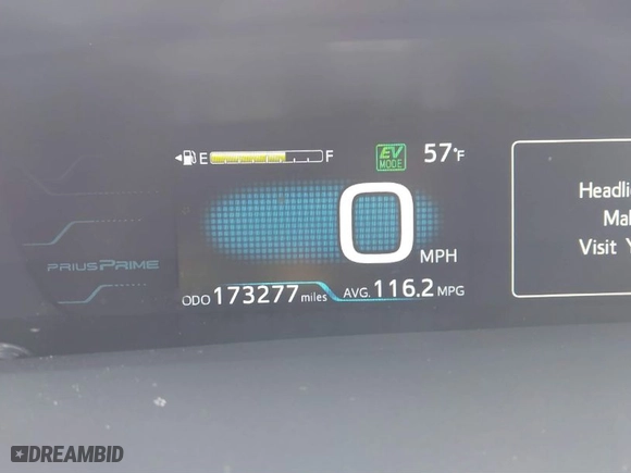 2017 Toyota Prius Prime Plus with VIN JTDKARFP7H3038561, listed as a IAAI auction lot 41266305 with NaN miles. Bid and sale history available at carsss.com. Image 15.