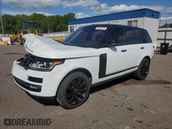 2017 Land Rover Range Rover HSE with VIN SALGS2FV8HA325212, listed as a Copart auction lot 57654425 with 98,009 mi miles and Salvage title. Bid and sale history available at DreamBid. Image 1.