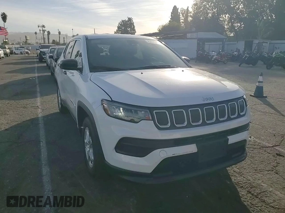 2022 Jeep Compass Sport with VIN 3C4NJCAB3NT164244, listed as a Copart auction lot 79576414 with 41,372 mi miles and Salvage Title. Bid and sale history available at carsss.com. Image 11.