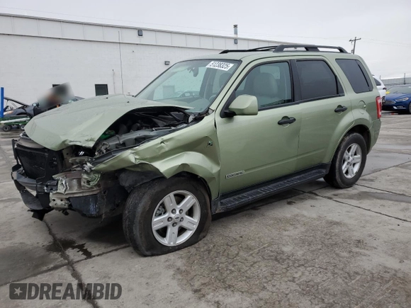 2008 Ford Escape Hybrid with VIN 1FMCU59H58KD21566, listed as a Copart auction lot 51238325 with 34,288 mi miles and Salvage title. Bid and sale history available at DreamBid. Image 1.