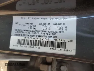 2019 Mazda Mazda3 Hatchback w/Preferred Pkg with VIN JM1BPBMM5K1143262, listed as a Copart auction lot 81387624 with 71,956 mi miles and Salvage Title. Bid and sale history available at carsss.com. Image 14.