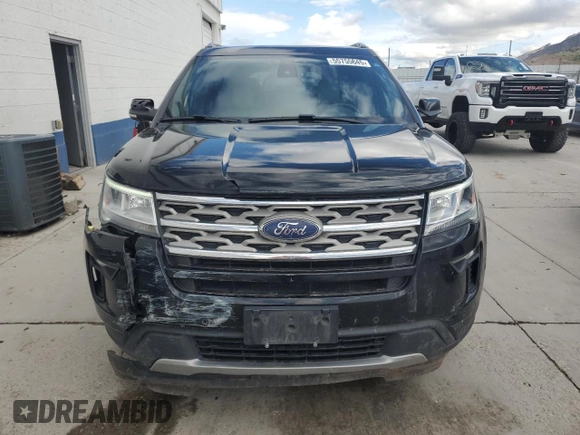 2018 Ford Explorer XLT with VIN 1FM5K8D84JGB94843, listed as a Copart auction lot 55755645 with 104,709 mi miles and Salvage title. Bid and sale history available at DreamBid. Image 5.