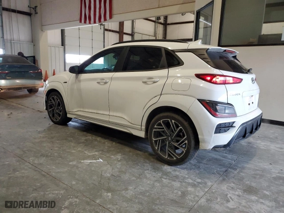 2022 Hyundai Kona N Line with VIN KM8K33A30NU773959, listed as a Copart auction lot 45729325 with 60,232 mi miles and Salvage Title. Bid and sale history available at carsss.com. Image 2.