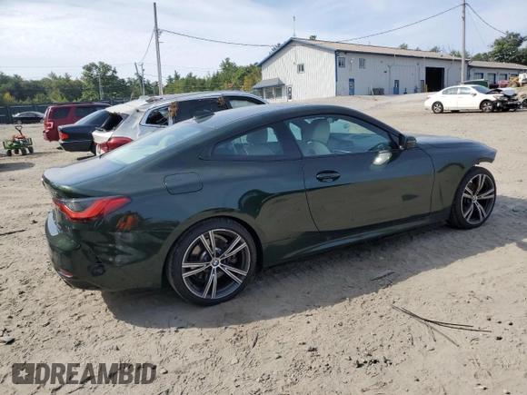 2021 BMW 4 Series 430i xDrive with VIN WBA73AP01MCG39963, listed as a Copart auction lot 71207314 with 58,983 mi miles and Salvage Title. Bid and sale history available at carsss.com. Image 3.