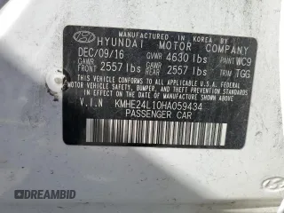 2017 Hyundai Sonata Hybrid SE with VIN KMHE24L10HA059434, listed as a Copart auction lot 75712373 with 103,440 mi miles. Bid and sale history available at carsss.com. Image 12.