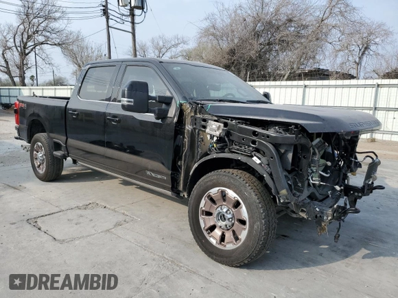 2024 Ford Super Duty F-250 SRW XL with VIN 1FT8W2BTXRED69906, listed as a Copart auction lot 47648225 with 7,381 mi miles and Salvage Title. Bid and sale history available at carsss.com. Image 4.