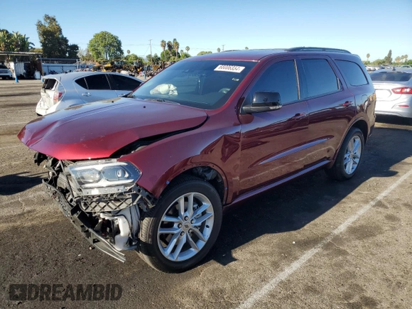 2023 Dodge Durango GT Premium with VIN 1C4RDHDG3PC551923, listed as a Copart auction lot 68006334 with 18,693 mi miles and Salvage title. Bid and sale history available at DreamBid. Image 1.