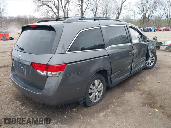 2015 Honda Odyssey EX z VIN 5FNRL5H45FB089268, wystawiony jako IAAI lot #41893484 z przebiegiem 117 402 mil mil oraz . Historia ofert i sprzedaży dostępna na DreamBid. Obrazek 4.