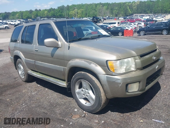 2002 Infiniti QX4 with VIN JNRDR09X52W213906, listed as a IAAI auction lot 41985589 with 166,733 mi miles and . Bid and sale history available at DreamBid. Image 1.