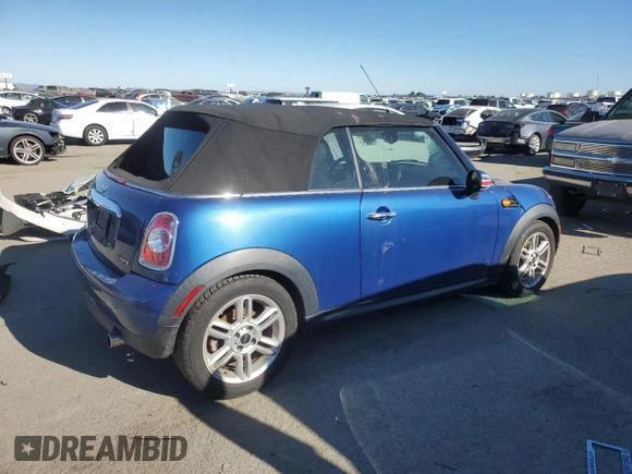 2013 MINI Convertible with VIN WMWZN3C55DT568375, listed as a Copart auction lot 88499325 with 78,360 mi miles and Salvage title. Bid and sale history available at DreamBid. Image 3.