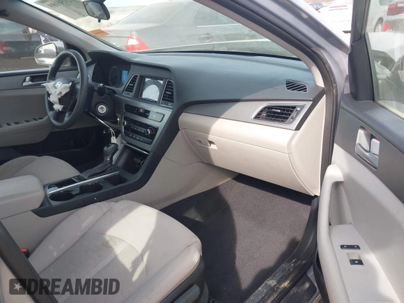 2015 Hyundai Sonata 2.4L SE with VIN 5NPE24AF8FH214899, listed as a IAAI auction lot 42056089 with 76,621 mi miles. Bid and sale history available at carsss.com. Image 5.