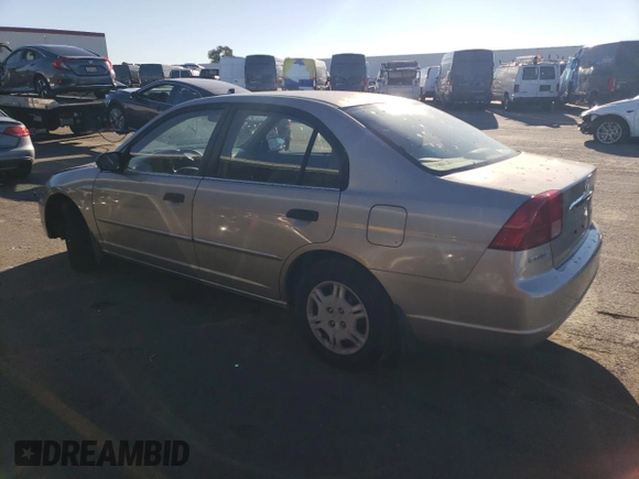 2001 Honda Civic LX with VIN 1HGES15561L022838, listed as a Copart auction lot 83866374 with 179,691 mi miles and Salvage Title. Bid and sale history available at DreamBid. Image 2.