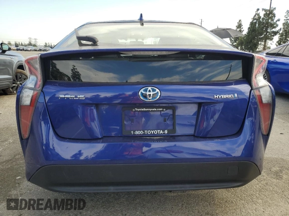 2016 Toyota Prius Four with VIN JTDKARFU1G3507499, listed as a Copart auction lot 52458735 with 86,917 mi miles and Salvage Title. Bid and sale history available at carsss.com. Image 6.
