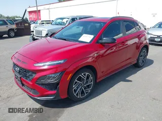 2022 Hyundai Kona N Line with VIN KM8K3CA3XNU798240, listed as a IAAI auction lot 42117790 with 34,276 mi miles and . Bid and sale history available at DreamBid. Image 2.