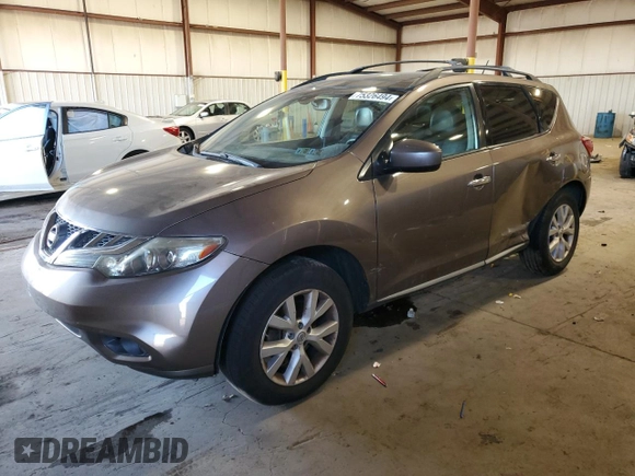 2011 Nissan Murano SV with VIN JN8AZ1MW5BW177422, listed as a Copart auction lot 75326494 with 122,797 mi miles and Salvage Title. Bid and sale history available at carsss.com. Image 1.