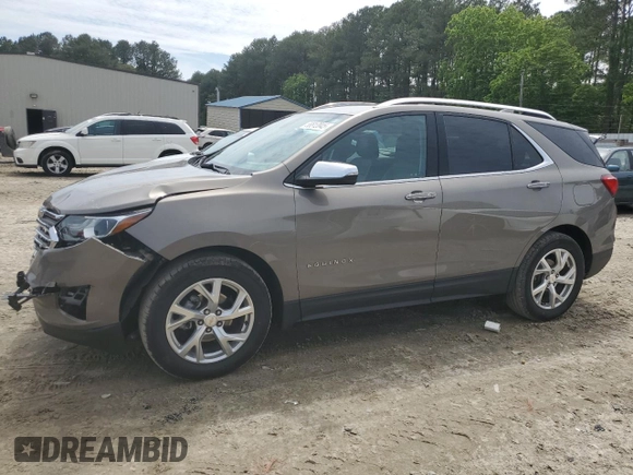 2019 Chevrolet Equinox Premier z VIN 3GNAXNEV4KS581264, wystawiony jako Copart lot #58812045 z przebiegiem 48 320 mil mil oraz Szkoda całkowita • Salvage title. Historia ofert i sprzedaży dostępna na DreamBid. Obrazek 1.