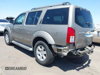 2008 Nissan Pathfinder LE with VIN 5N1AR18U98C621461, listed as a IAAI auction lot 42540598 with 59,464 mi miles and . Bid and sale history available at DreamBid. Image 3.