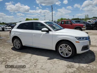 2018 Audi Q5 Premium Plus with VIN WA1BNAFY9J2240760, listed as a Copart auction lot 57845134 with 0 mi miles and Salvage Title. Bid and sale history available at carsss.com. Image 4.