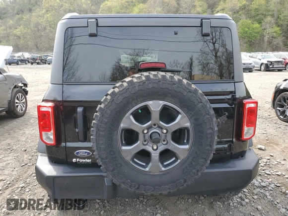 2023 Ford Bronco with VIN 1FMDE5BH2PLB27629, listed as a Copart auction lot 54882815 with 41,798 mi miles and Salvage Title. Bid and sale history available at DreamBid. Image 6.