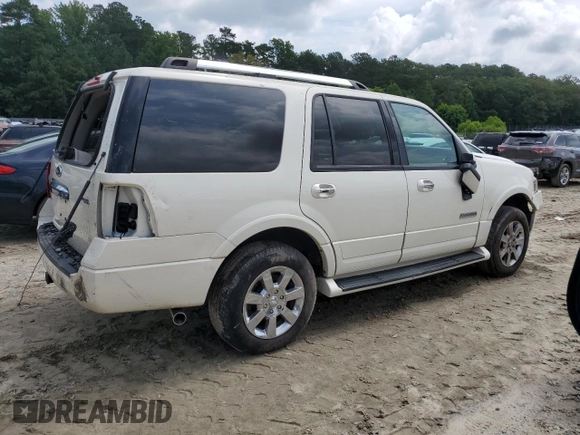 2007 Ford Expedition Limited with VIN 1FMFU19597LA90580, listed as a Copart auction lot 63920805 with Not provided miles and Salvage title. Bid and sale history available at DreamBid. Image 3.
