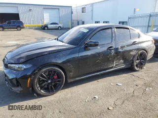 2024 BMW 3 Series M340i xDrive with VIN 3MW49FF0XR8E75530, listed as a Copart auction lot 46373175 with 0 mi miles and Salvage Title. Bid and sale history available at carsss.com. Image 1.