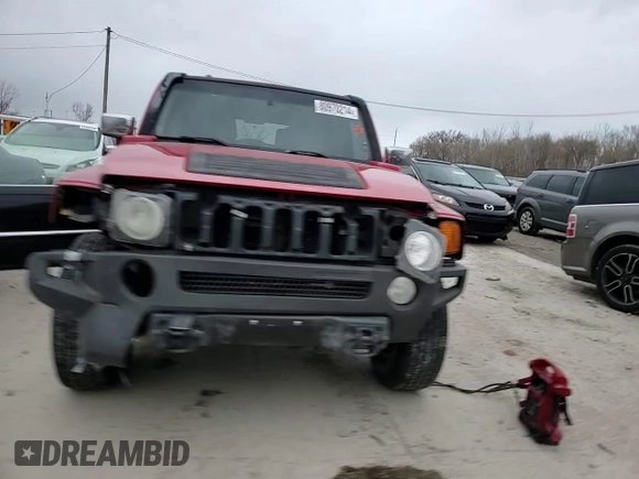 2006 Hummer H3 with VIN 5GTDN136368326659, listed as a Copart auction lot 80970214 with 197,305 mi miles and Salvage Title. Bid and sale history available at DreamBid. Image 10.
